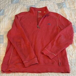 Tommy Bahama Men’s M Salmon quarter Zip Sweater